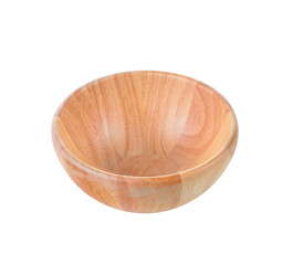 Wooden bowl isolated on  transparent png
