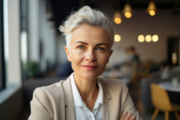 Senior businesswoman. Generative AI