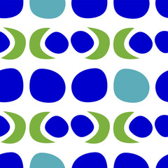 Seamless pattern with abstract design, geometric shapes.