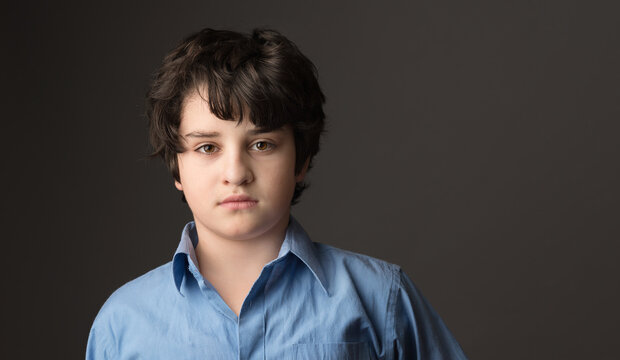 Serious Portrait of a Young Boy
