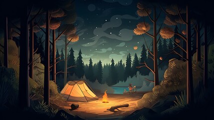 Generative AI. Camping