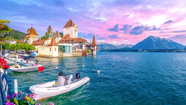 Schloss Oberhofen, Thuner See, Schweiz 
