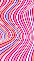 Fondo retro y abstracto de líneas deformadas de colores. 