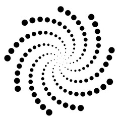 Dotted Fibonacci phyllotaxis spiral patterns in vector. Mathematical morphology - visualization of phyllotaxis spiral types - code of nature - vector concept of mathematical function Cyanotype	