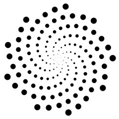 Dotted Fibonacci phyllotaxis spiral patterns in vector. Mathematical morphology - visualization of phyllotaxis spiral types - code of nature - vector concept of mathematical function Cyanotype	