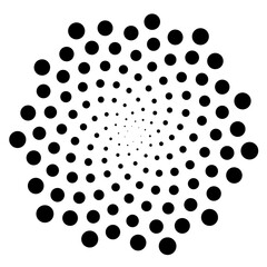 Dotted Fibonacci phyllotaxis spiral patterns in vector. Mathematical morphology - visualization of phyllotaxis spiral types - code of nature - vector concept of mathematical function Cyanotype	