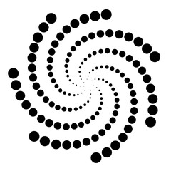 Dotted Fibonacci phyllotaxis spiral patterns in vector. Mathematical morphology - visualization of phyllotaxis spiral types - code of nature - vector concept of mathematical function Cyanotype	