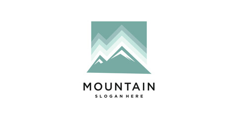 Mountain logo design template with luxury concept Premium Vector Part 2