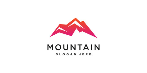 Mountain logo design template with luxury concept Premium Vector Part 3