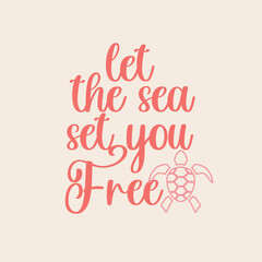 Fototapeta premium Summer Beach Quote SVG 