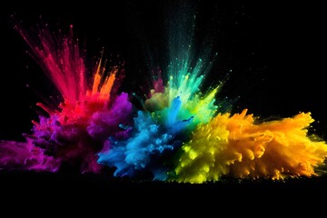 Fototapeta premium colorful smoke, explosion of colors. Wallpaper.