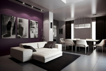 Fototapeta na wymiar Generattive ai ilustrations, living room design,