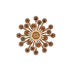 crystal chandelier for the interior isolated on transparent background, home lighting, 3D illustration, cg render
