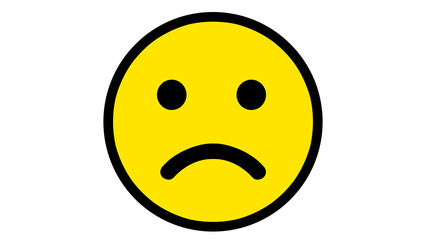 Sad face emoji