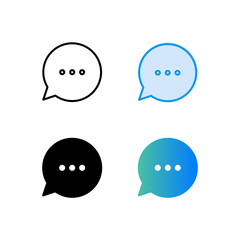 Flat vector chat message bubbles icon isolated on white background