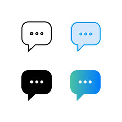 Flat vector chat message bubbles icon isolated