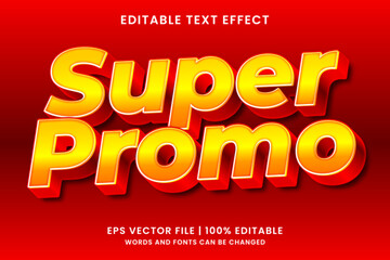 Super Sale Promo 3D Editable Text Effect