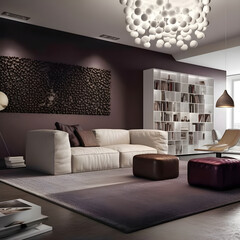 Generattive ai ilustrations, living room design