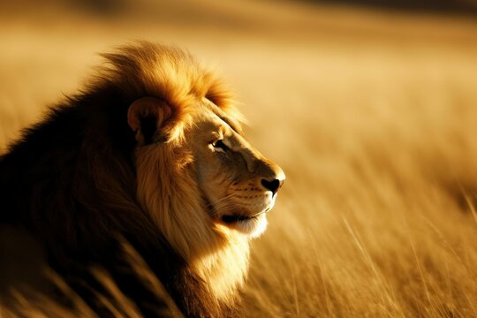 Golden Hour in the Wild: Expressive Lions Lounging in the Sun