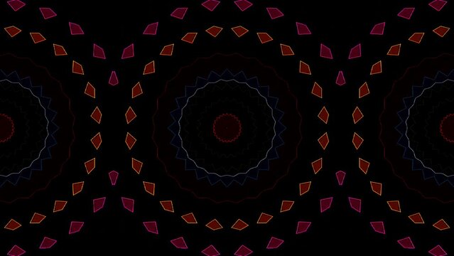 Abstract Kaleidoscope pattern with full colors. Magic mandala. 4k	