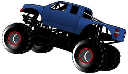 blue monster truck © Vectors