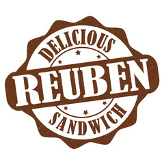Reuben sandwich grunge rubber stamp