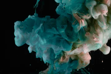 Rolgordijnen  Abstract smoke background. Ink colors blot in water. © Liliia