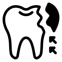 dental filling icon illustration