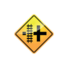 Traffic Sign Street Sign Icon Vector Template	