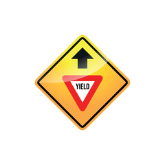 Traffic Sign Street Sign Icon Vector Template	