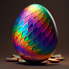 Rainbow Easter Egg - Shapes