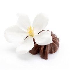 Fototapeta na wymiar fleurs en chocolat 