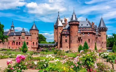 De Haar Castle and park near Utrecht, Netherlands