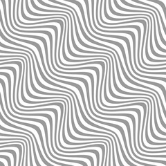 Vector seamless texture. Modern geometric background with curving stripes.