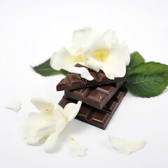 fleurs en chocolat 