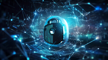 internet security and data protection concept and cybersecurity , generative ai