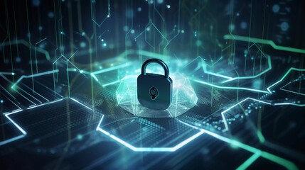 internet security and data protection concept and cybersecurity , generative ai