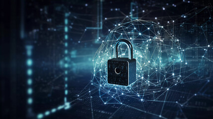 internet security and data protection concept and cybersecurity , generative ai