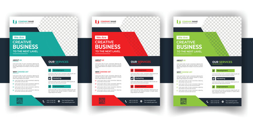 Modern Unique Business Flyer Bundle Design Template	
