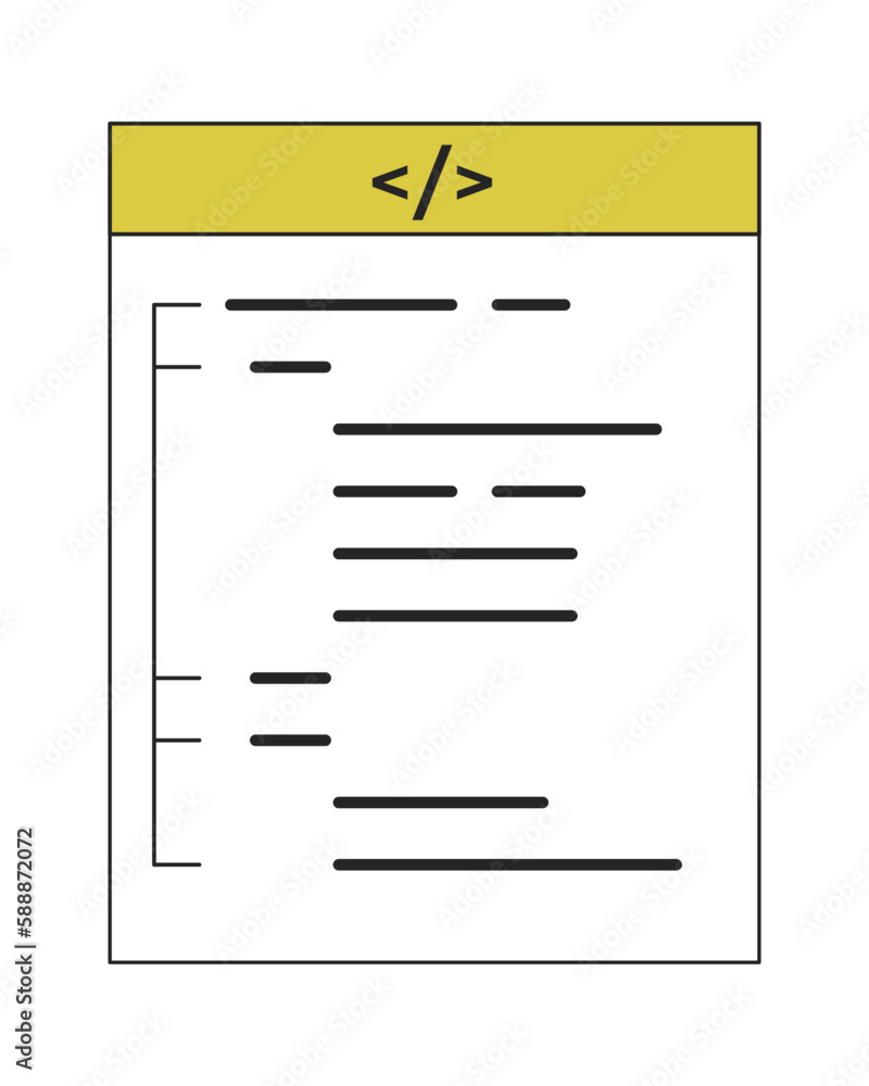 Fototapete Command-line interface linear flat duo color vector icon. Computing. Editable thin line duotone element on white. Simple lineart cartoon style spot illustration for web graphic design and animation