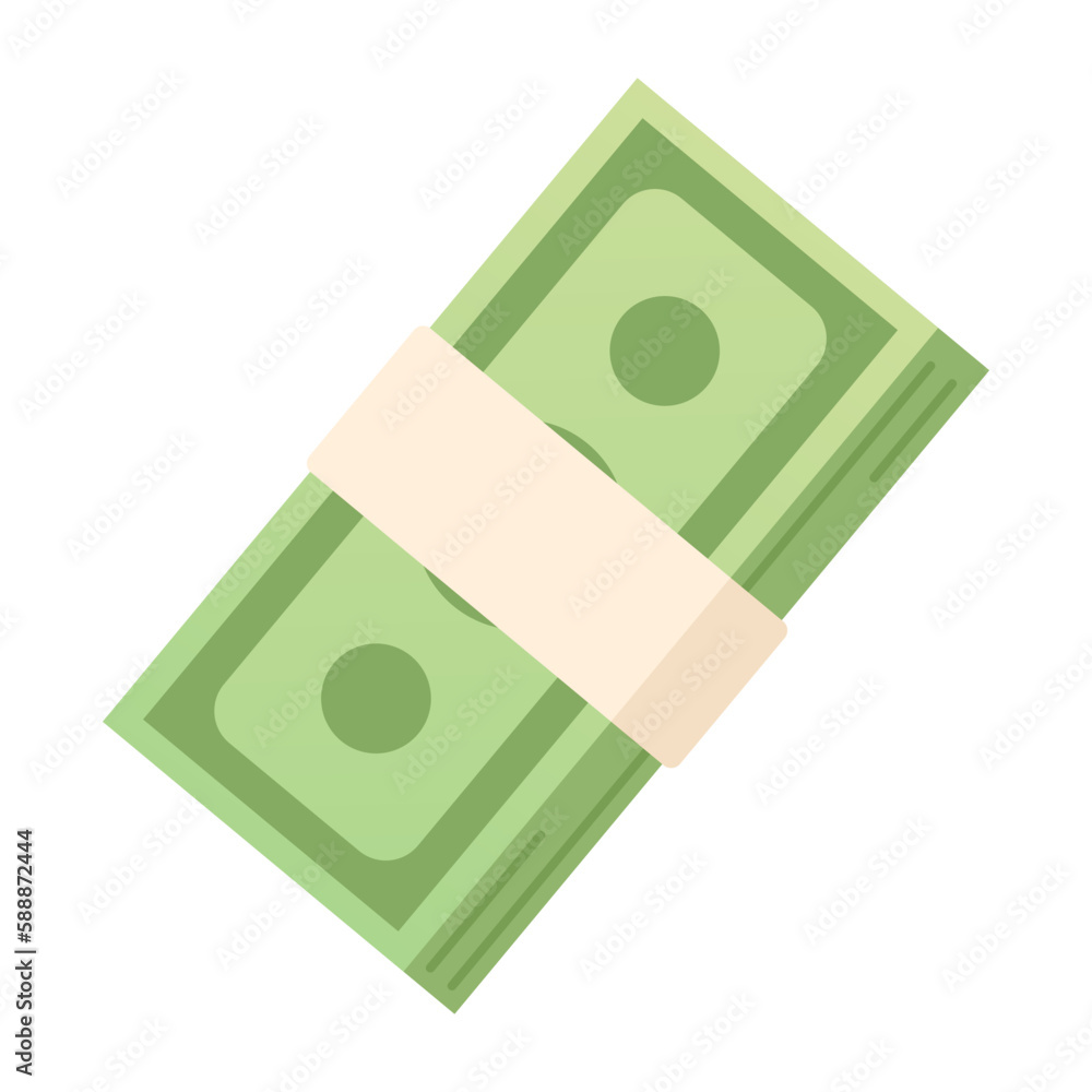 Poster banknotes pack semi flat color vector object. salary paycheck. income. editable icon. full sized ele