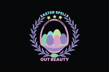 Easter spells out beauty vintage design