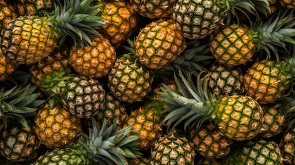 close up of pineapple created with Generative AI technology