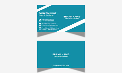 Modern Corporate and Creative Business Card Design Template Double-sided -Horizontal Name Card Simple and Clean Visiting  Card Vector illustration Colorful Business Card