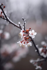 beautiful branch plum blossom , generative ai