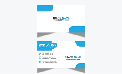 
Modern Corporate and Creative Business Card Design Template Double-sided -Horizontal Name Card Simple and Clean Visiting  Card Vector illustration Colorful Business Card
