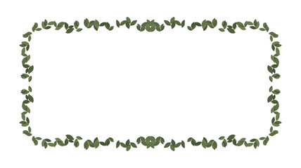 Leaves frame in green