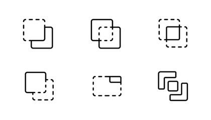 Pathfinder Tools Interfaces grid ruler layer icon in different style vector illustration. Layer vector icons designed in filled, outline, line and stroke style can be used for web, mobile, UI