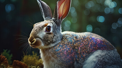The Beauty of Nature: Realistic Rabbit Illustration