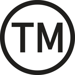 Trade mark icon vector . Trademark sign . Legal identity logo template. Formal  symbol for trade or merchandise. 